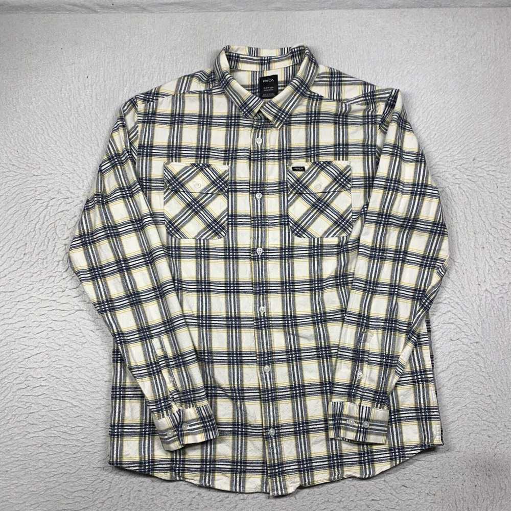 Rvca RVCA Flannel Shirt Mens XL Multicolor Plaid … - image 1