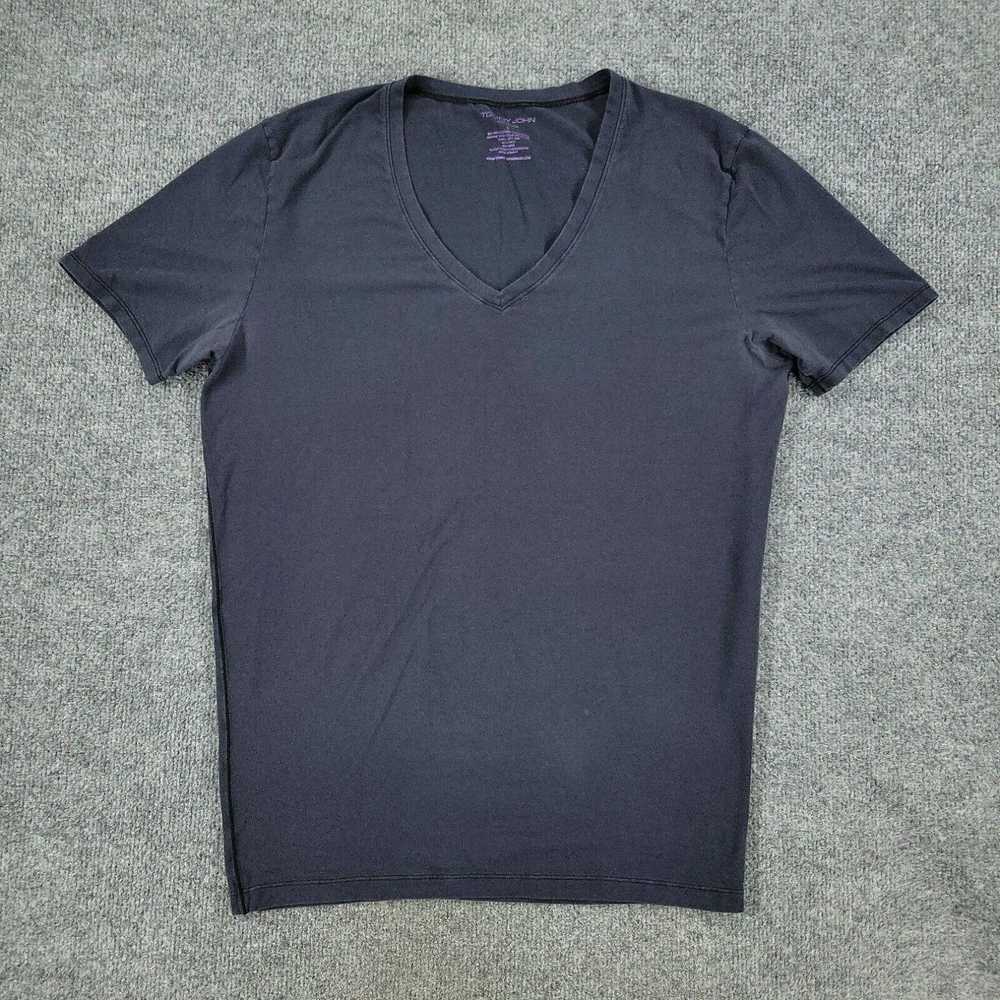 Vintage Tommy John Shirt Men Large Black Pima Coo… - image 1