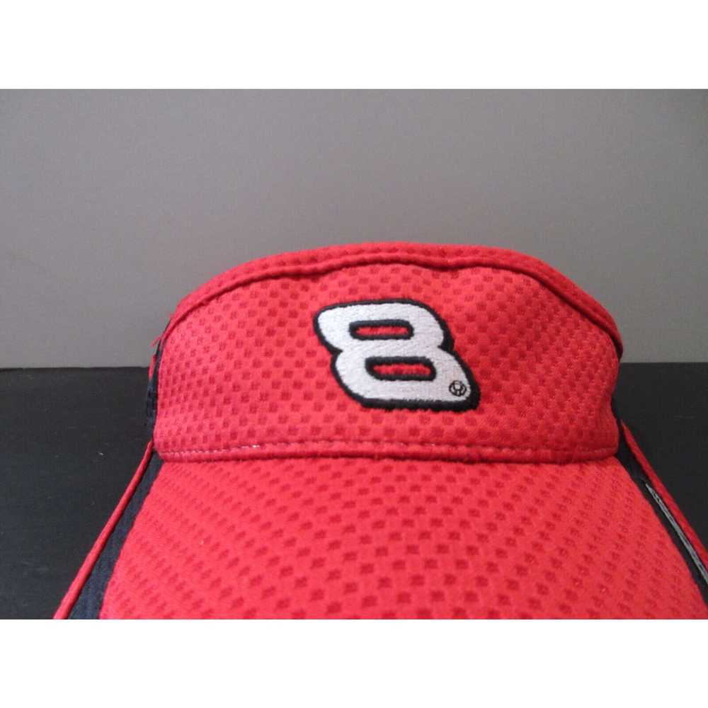 Vintage Nascar Hat Cap Visor Strap Back Red Black… - image 2