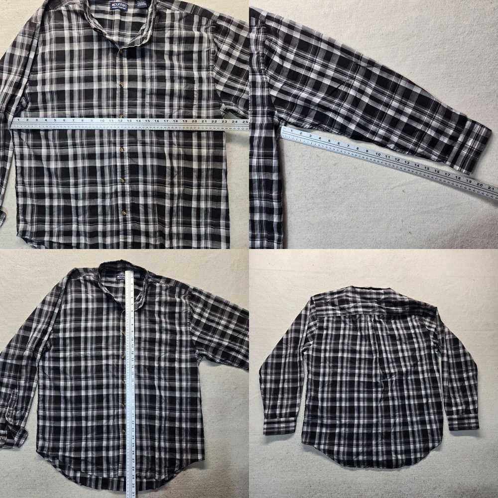 Vintage Puritan Black White Checks Plaid Button U… - image 4