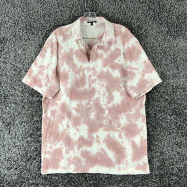 Vintage Asher Pink Tie Dye Polo Men’s L - image 1