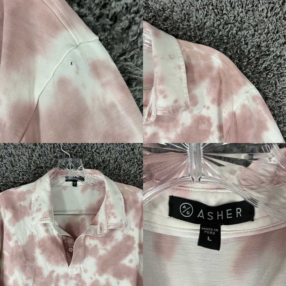 Vintage Asher Pink Tie Dye Polo Men’s L - image 4