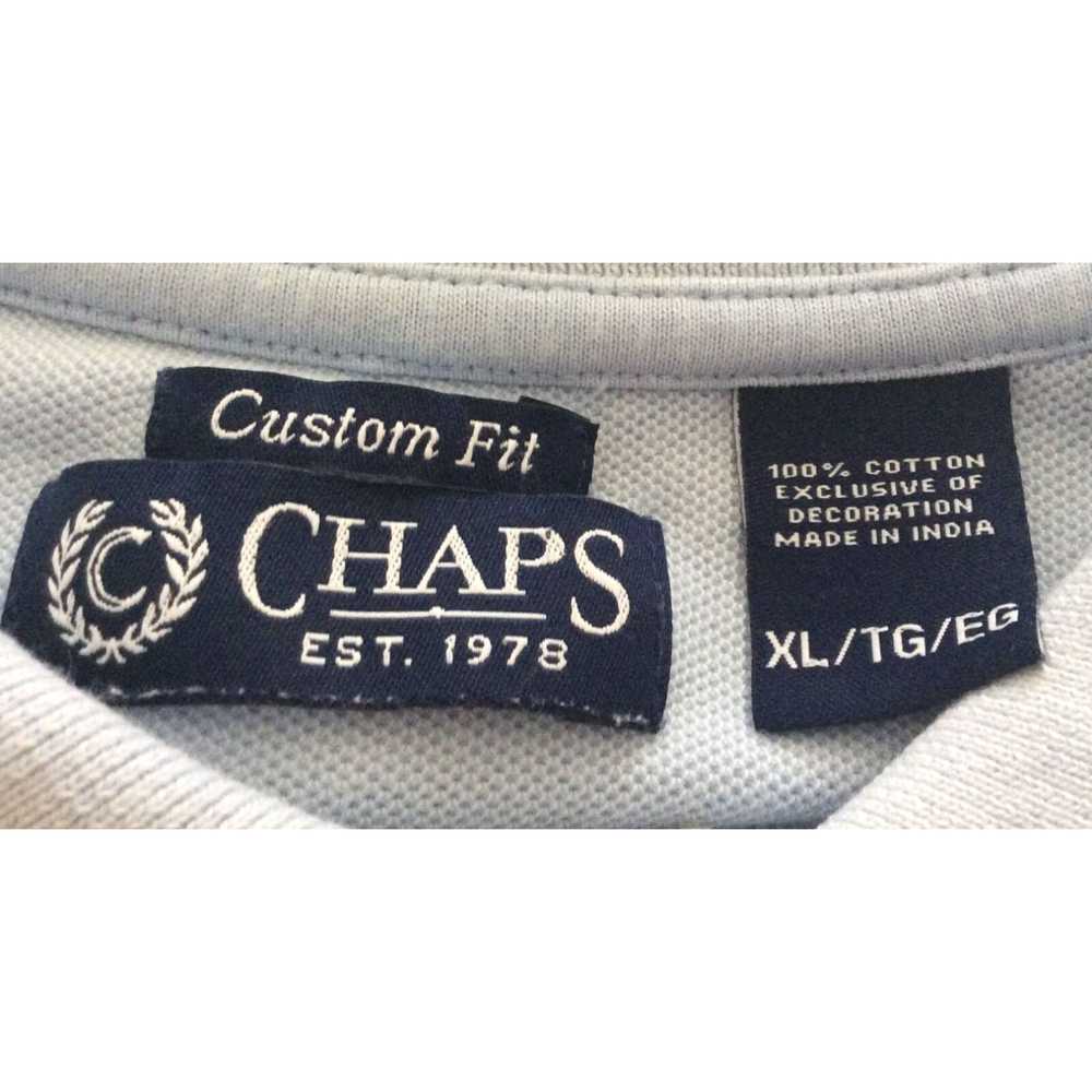 Chaps CHAPS Mens Custom Fit Polo Shirt Light Blue… - image 3