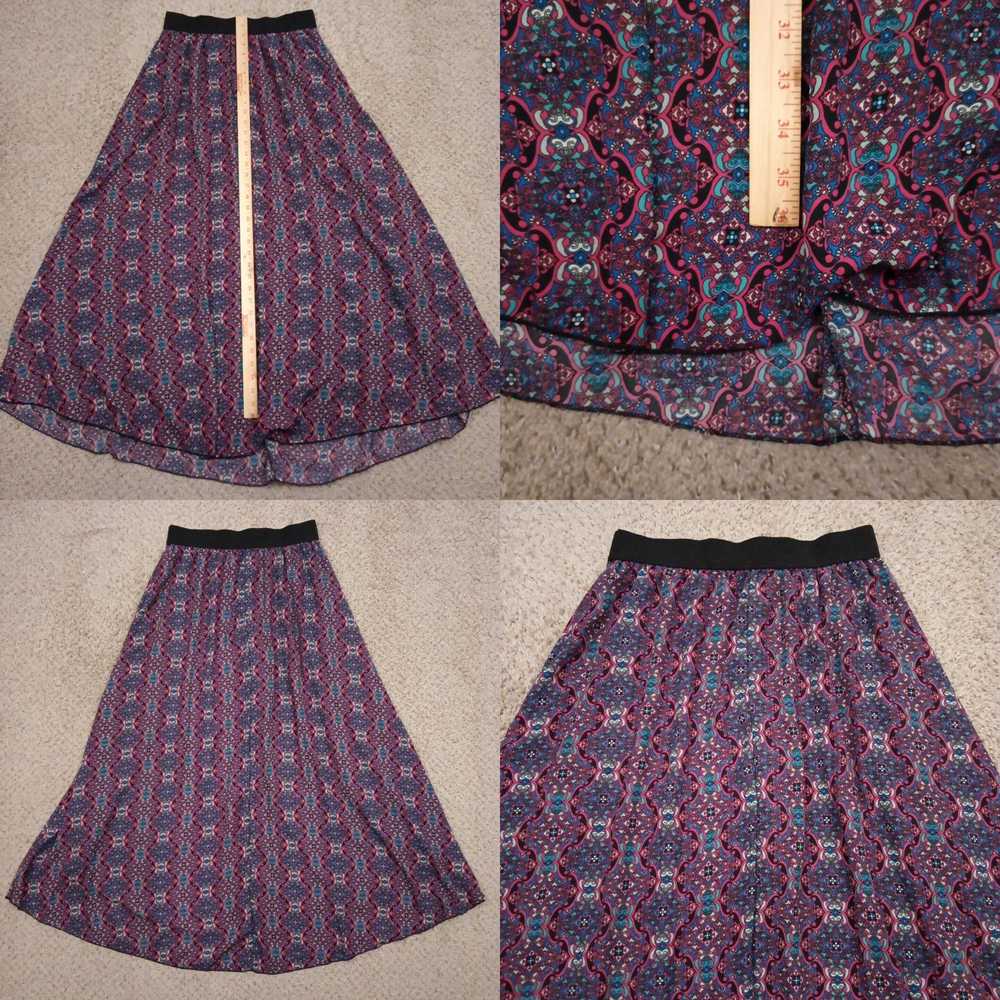 Vintage LuLaRoe Lucy Skirt Medium Maxi Long Lined… - image 4