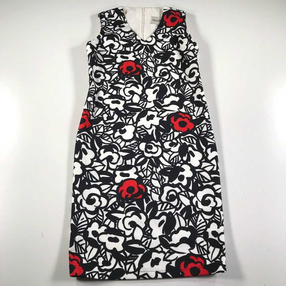 Vintage Randi Rahm Tank Dress Womens 6 Black Whit… - image 1