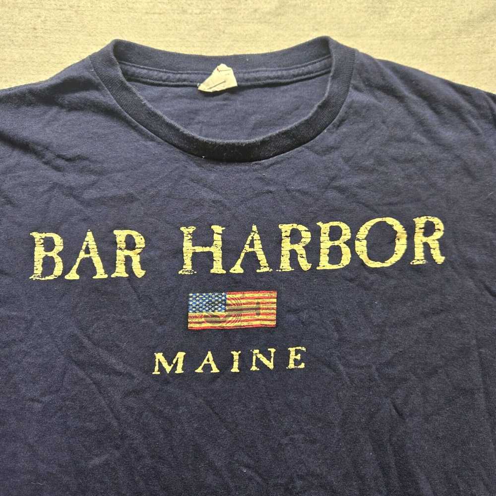 Vintage Bar Harbor Maine Blue Tee T-Shirt Short S… - image 1