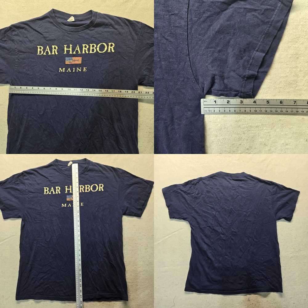 Vintage Bar Harbor Maine Blue Tee T-Shirt Short S… - image 4