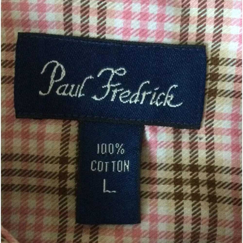 Vintage PAUL FREDRICK Mens Large check button dow… - image 3