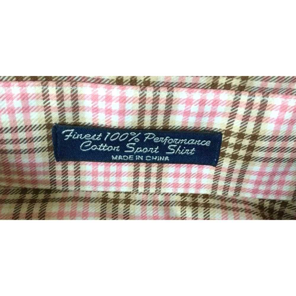 Vintage PAUL FREDRICK Mens Large check button dow… - image 4