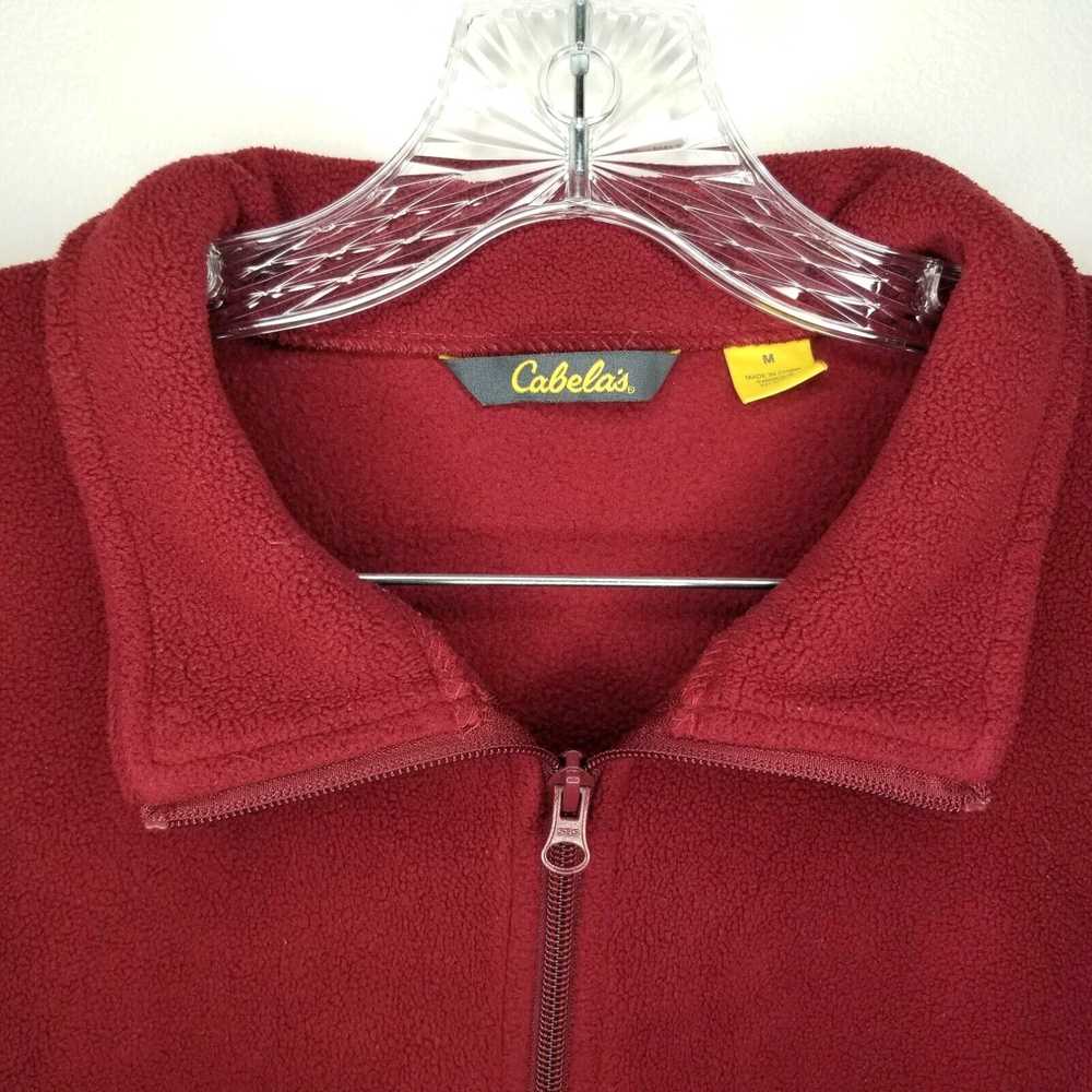 Vintage Cabelas Womens Red Full Zip Sweater Size M - image 3