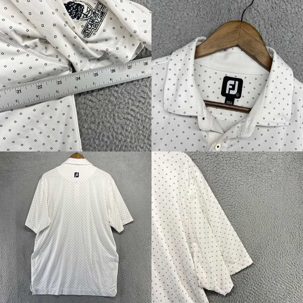 Footjoy Footjoy Polo Shirt Men's Large White Geom… - image 4