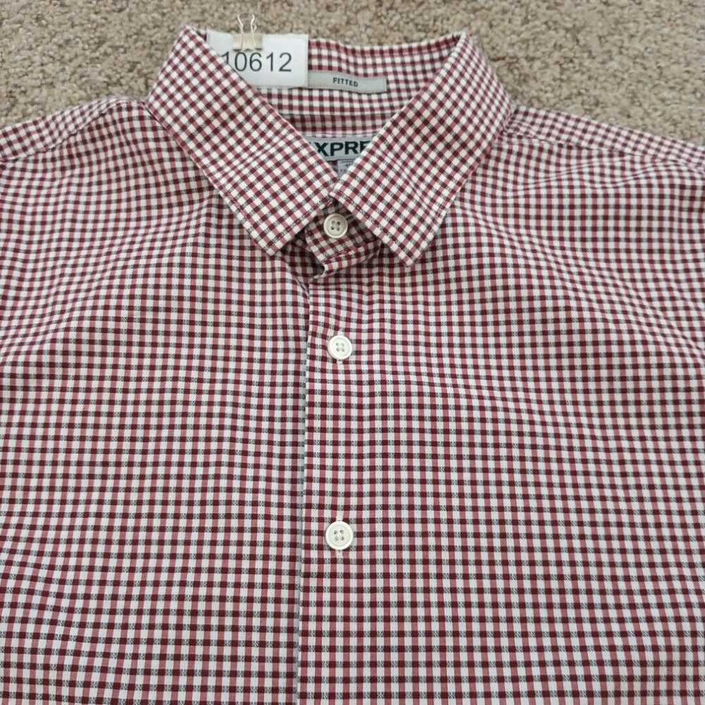 Express Express Shirt Mens XL Red Plaid Long Slee… - image 2