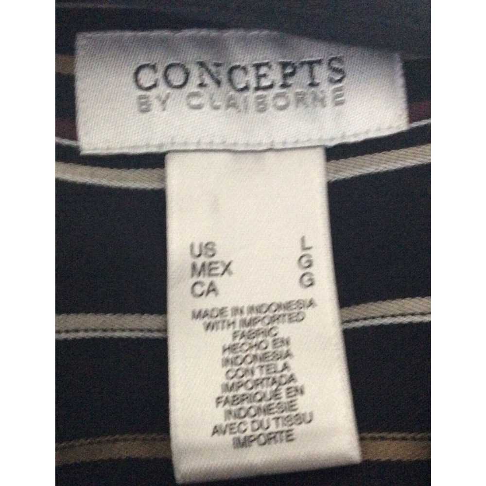 Vintage CONCEPTS By Claiborne Mens Black Striped … - image 3