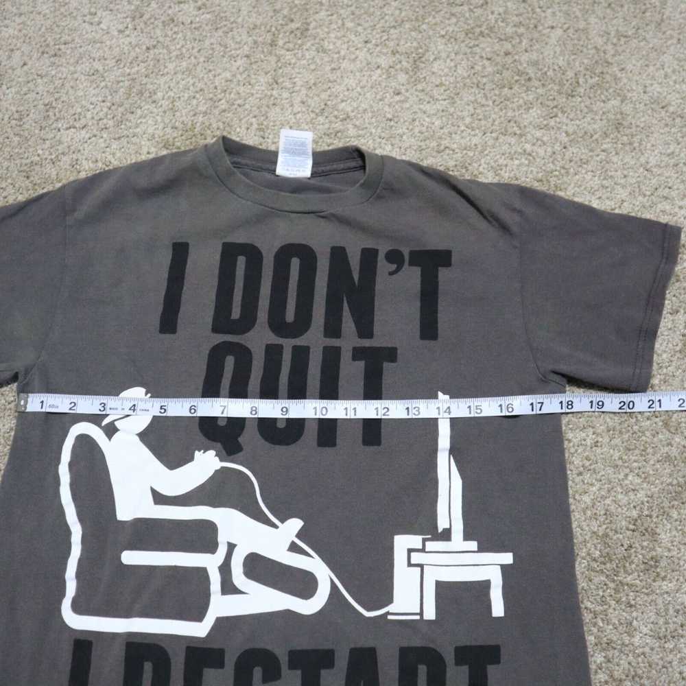 Delta "I DON'T QUIT I RESTART" Gray T-Shirt SS Ga… - image 3