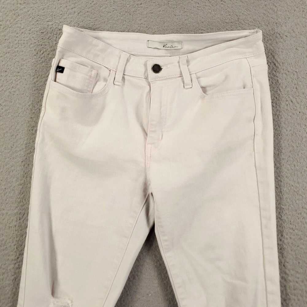 Vintage Kancan Jeans Womens 9 28 Estillo White Di… - image 2