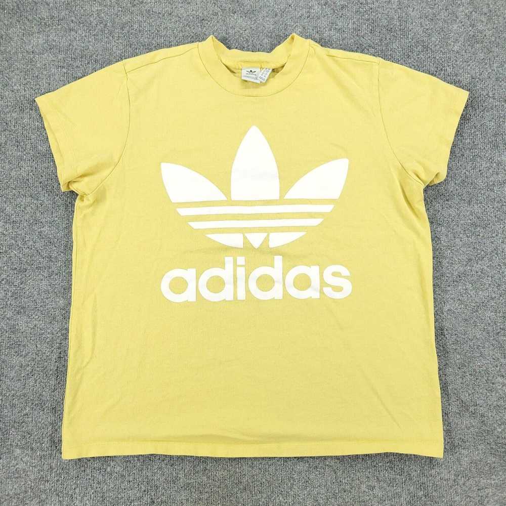 Adidas Adidas Shirt Women Medium Yellow Trefoil L… - image 1