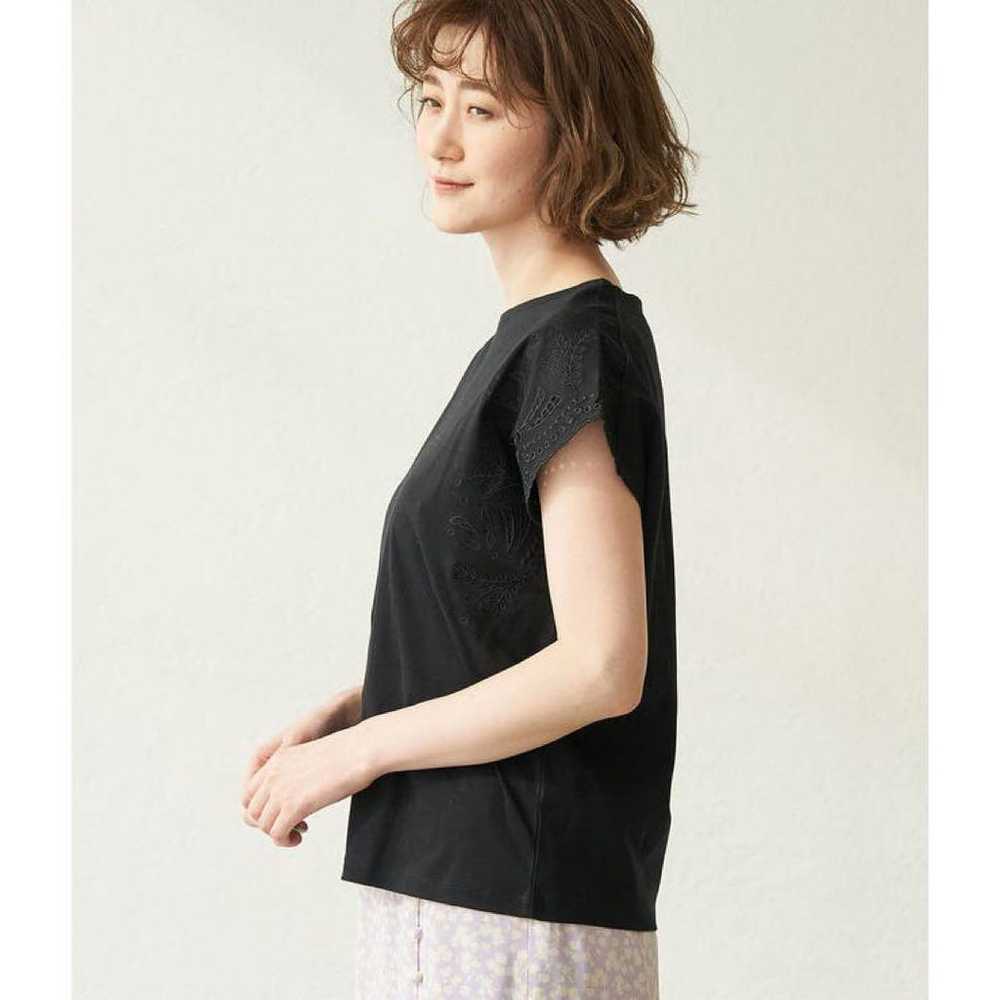 LOPE PICNIC Sleeve Embroidered Cut Top Black - image 10