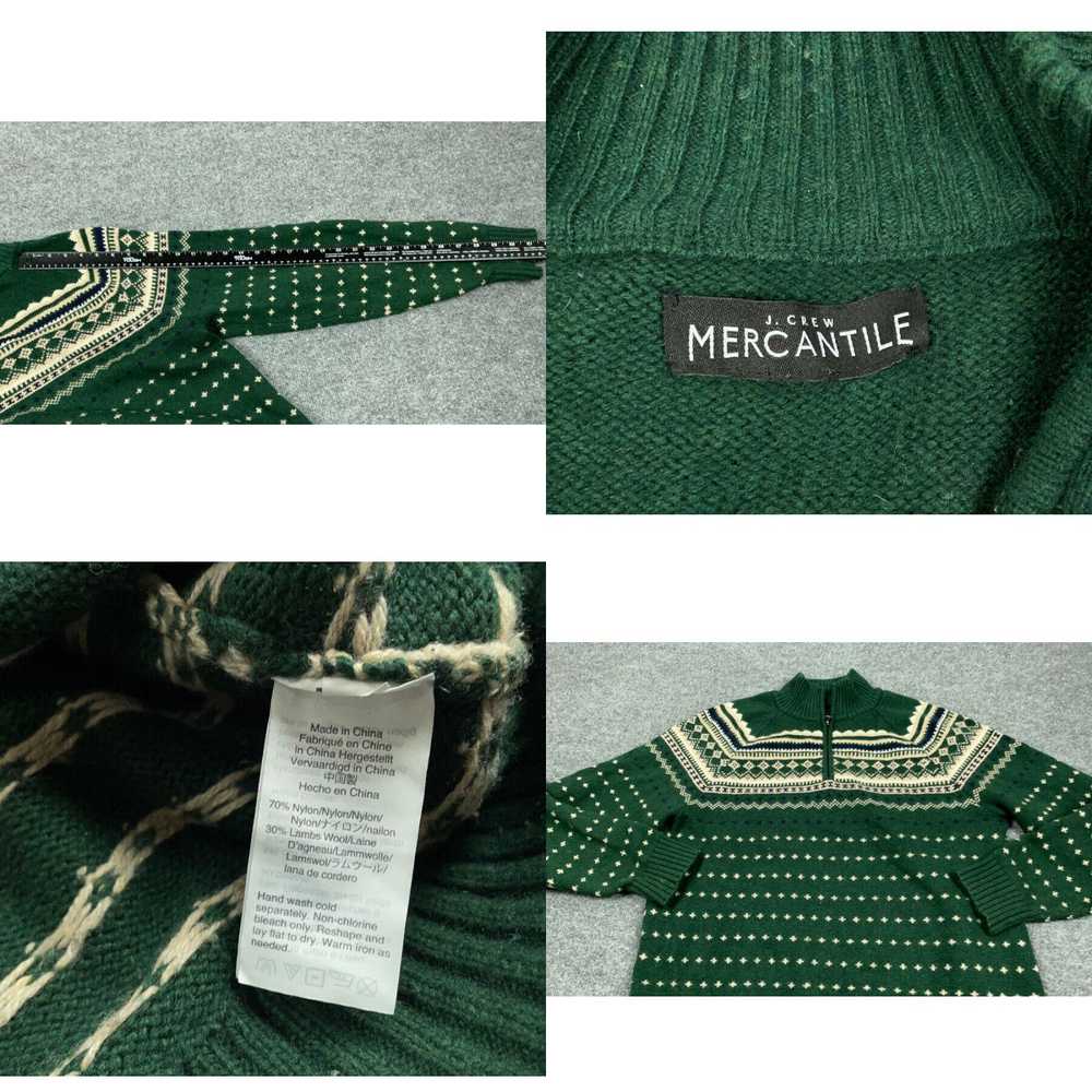 J.Crew J.Crew Mercantile Green Geometric 1/4 Zip … - image 4