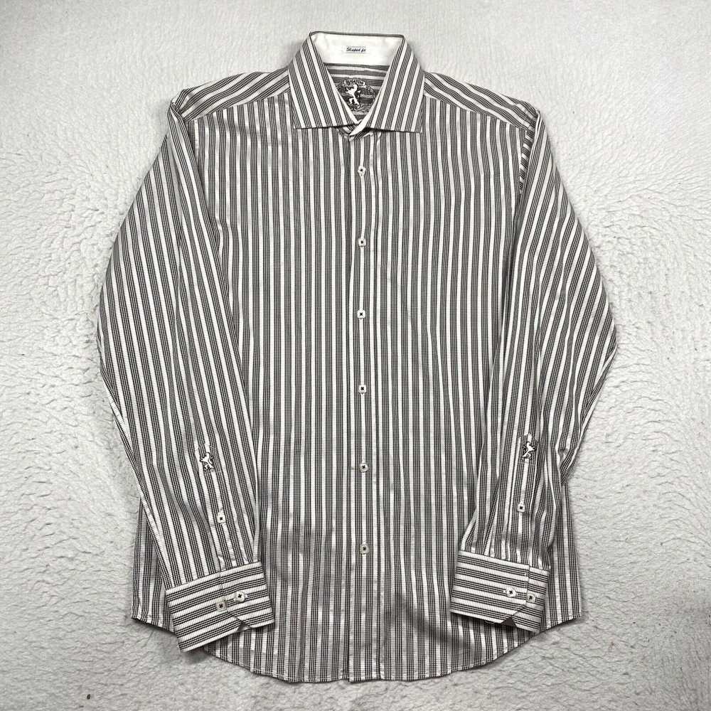 Bugatchi Bugatchi Shirt Shaped Fit Mens Medium Bl… - image 1