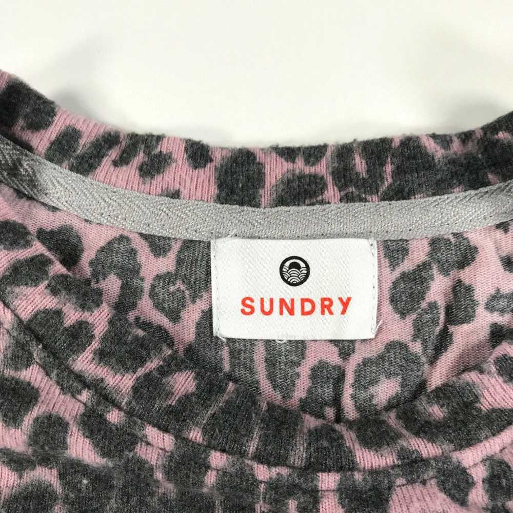 Sundry Sundry Sweater Womens 1 Purple Gray Leopar… - image 2