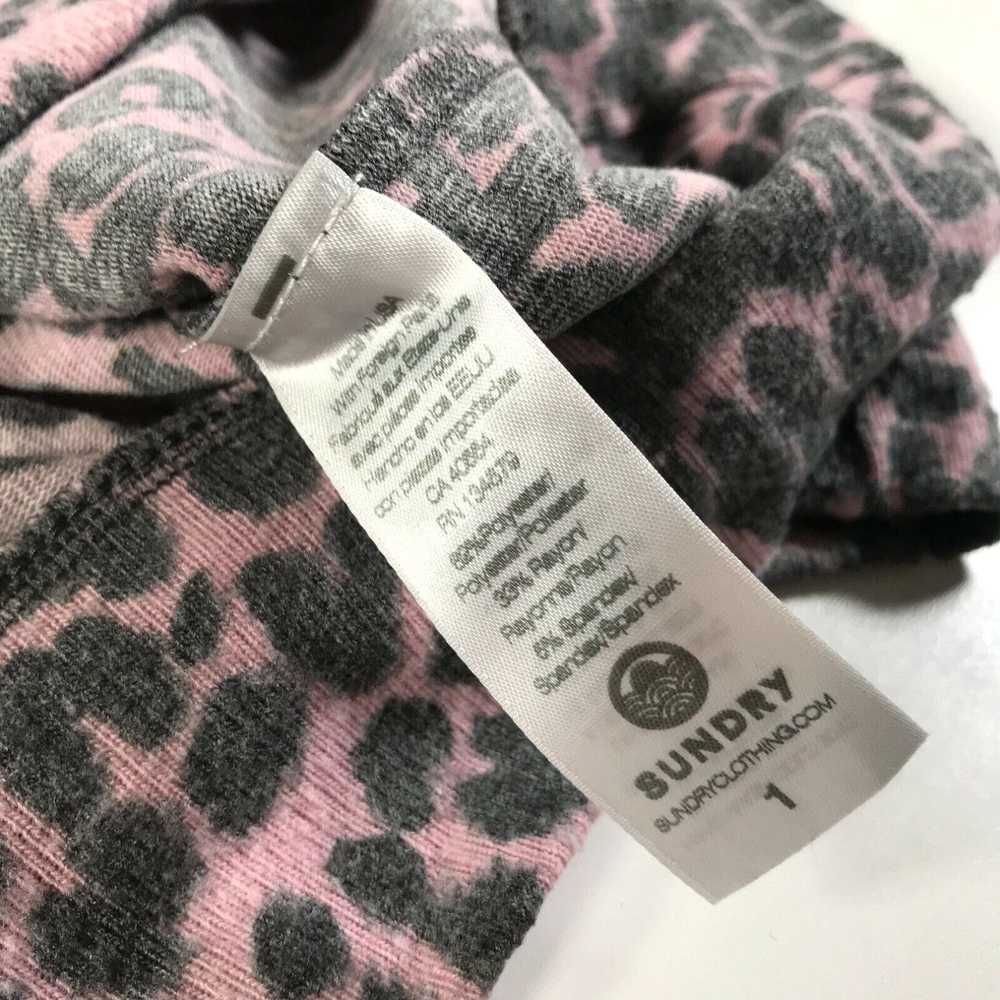 Sundry Sundry Sweater Womens 1 Purple Gray Leopar… - image 3