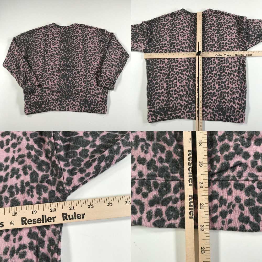 Sundry Sundry Sweater Womens 1 Purple Gray Leopar… - image 4