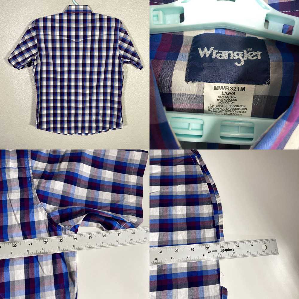 Wrangler Wrangler Shirt Mens Large Blue Purple Pe… - image 4