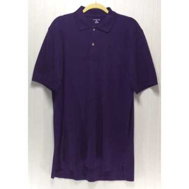 Vintage LANDS ‘ END Mens Purple Polo Shirt Size M… - image 1