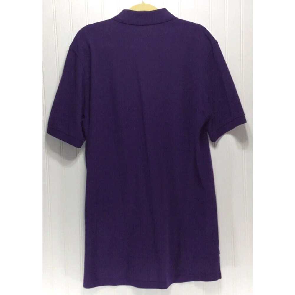 Vintage LANDS ‘ END Mens Purple Polo Shirt Size M… - image 2