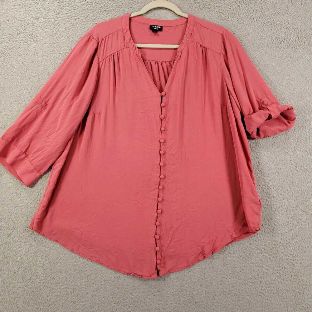 Torrid Torrid Harper Button Up Shirt Womens 1X Ma… - image 2