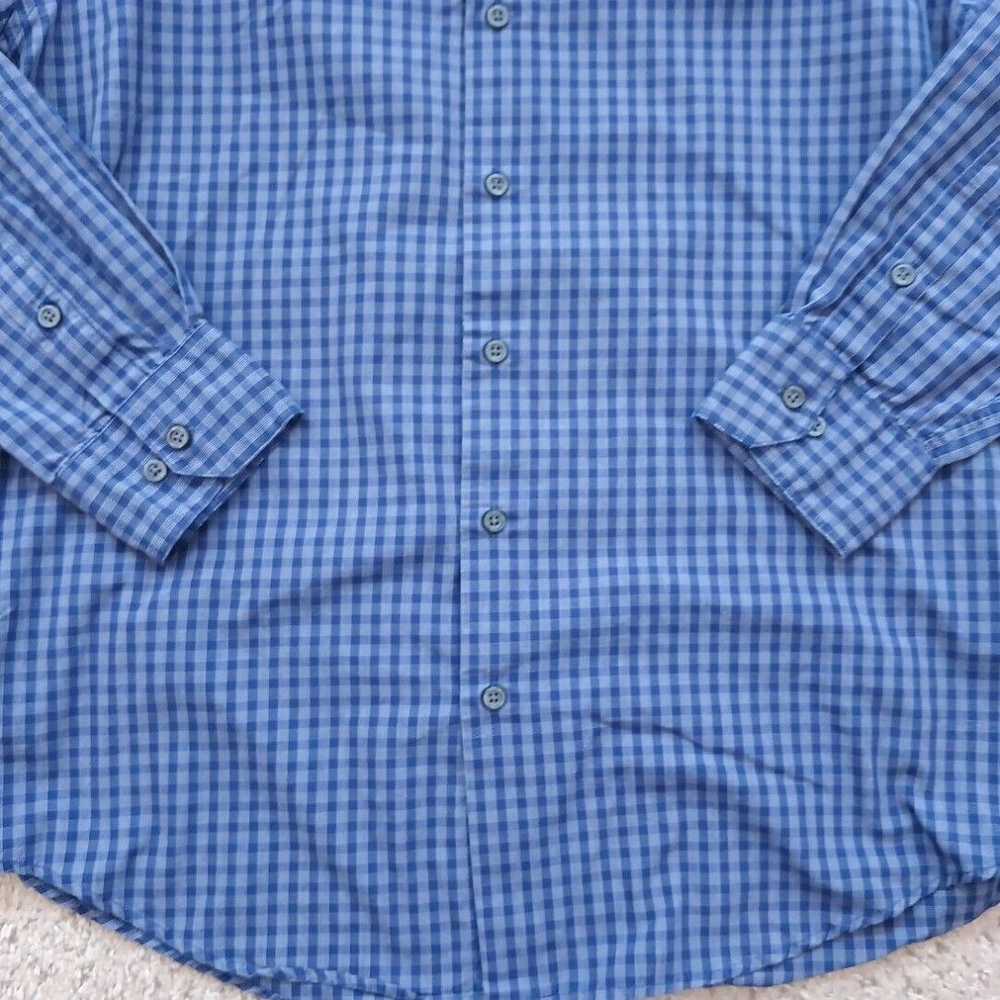 Alfani Alfani Shirt Mens Medium Purple Plaid Long… - image 3