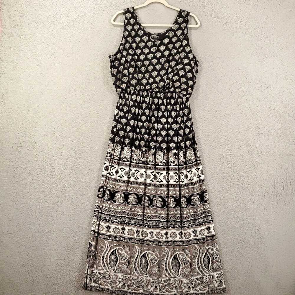 Vintage Angie Dress Womens XL Black White Geometr… - image 2