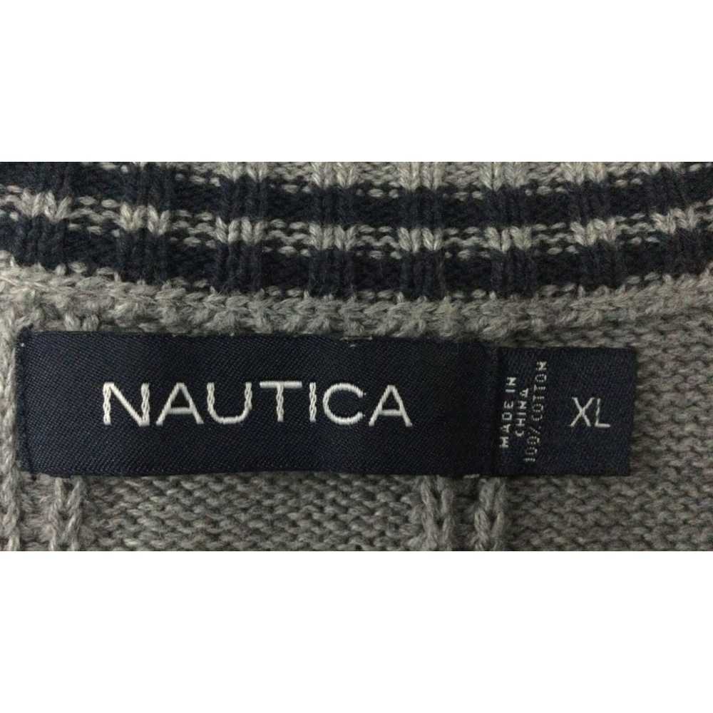 Nautica NAUTICA Mens XL Gray Crew Neck Cotton Kni… - image 3