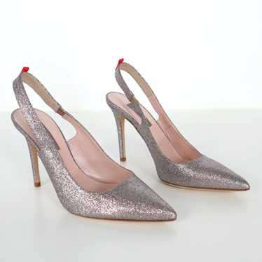 Vintage SJP Slingback Pumps Heels Womens 7 37 Sti… - image 1