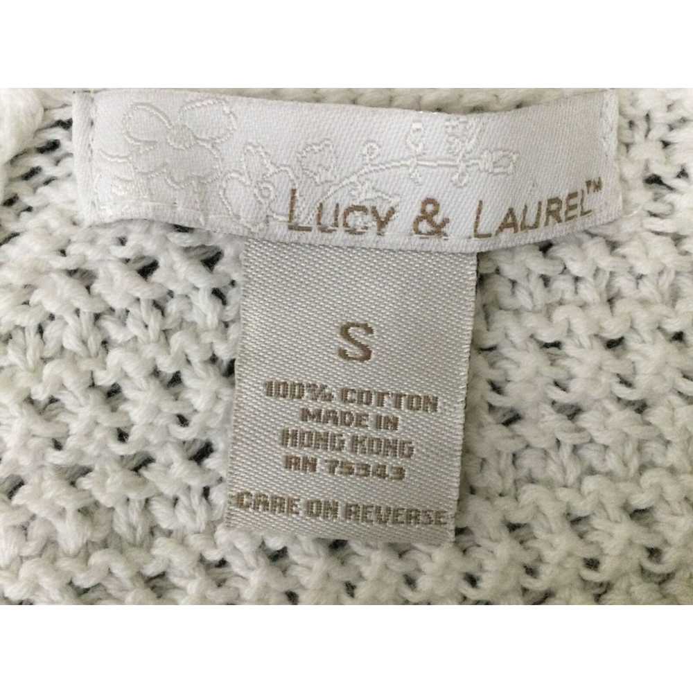 Vintage LUCY & LAUREL Womens Small Ivory Buttoned… - image 3