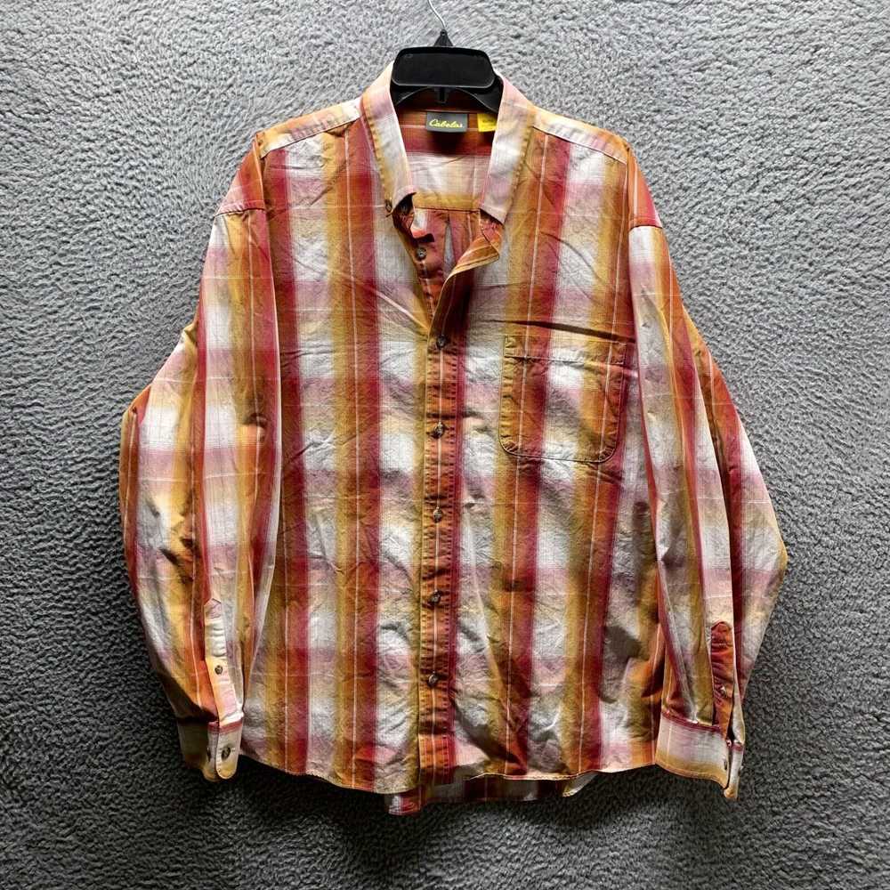 Vintage Cabelas Shirt Adult Extra Large XL Red Wh… - image 1