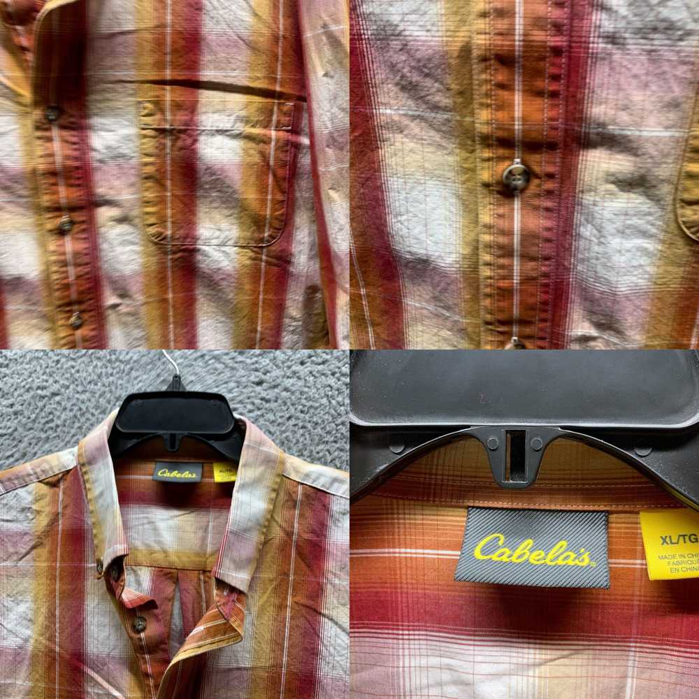 Vintage Cabelas Shirt Adult Extra Large XL Red Wh… - image 4