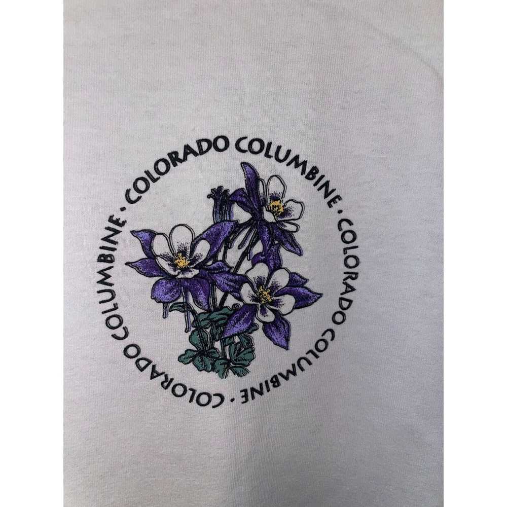 Anvil 90s Women's Colorado Columbine Flower Flora… - image 3