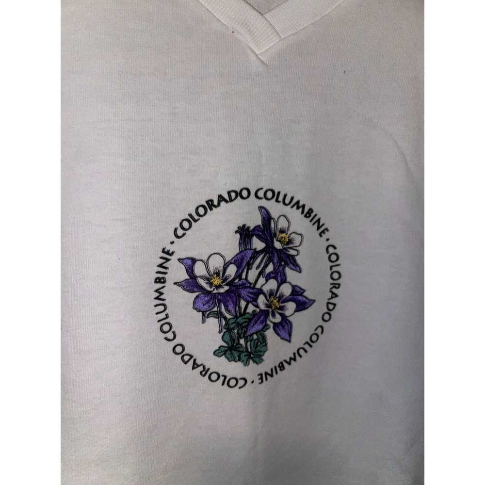 Anvil 90s Women's Colorado Columbine Flower Flora… - image 4