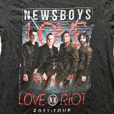 Vintage Newsboys Love Riot T-Shirt 2016 Concert T… - image 1