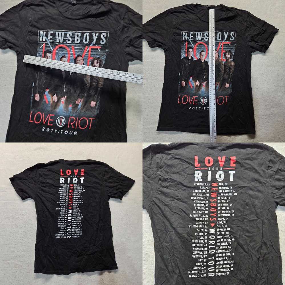 Vintage Newsboys Love Riot T-Shirt 2016 Concert T… - image 4