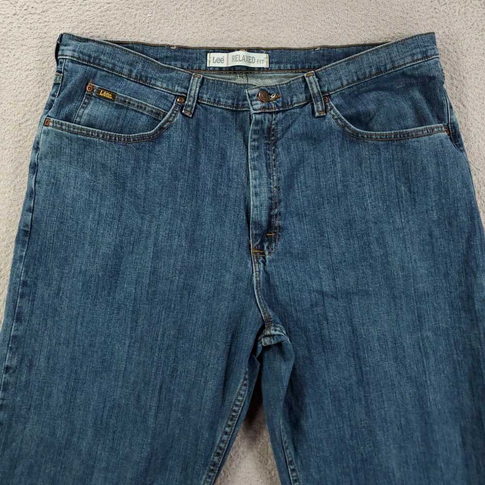 Lee Lee Jeans Mens 40x32 Relaxed Fit Denim Blue 4… - image 2