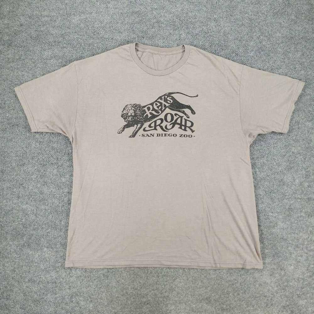 Roark San Diego Zoo Shirt Men's XL Gray Lion Rex'… - image 1