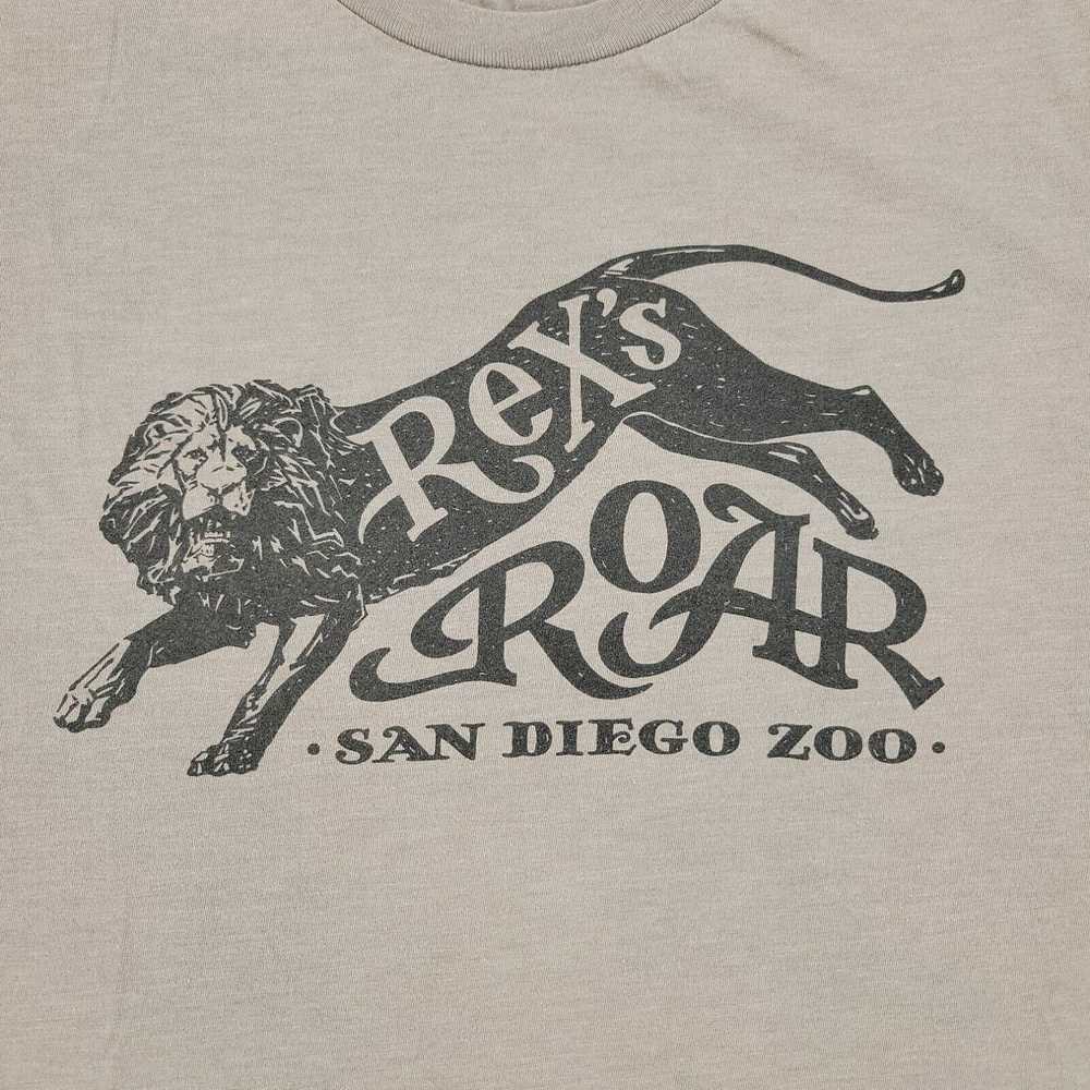 Roark San Diego Zoo Shirt Men's XL Gray Lion Rex'… - image 2