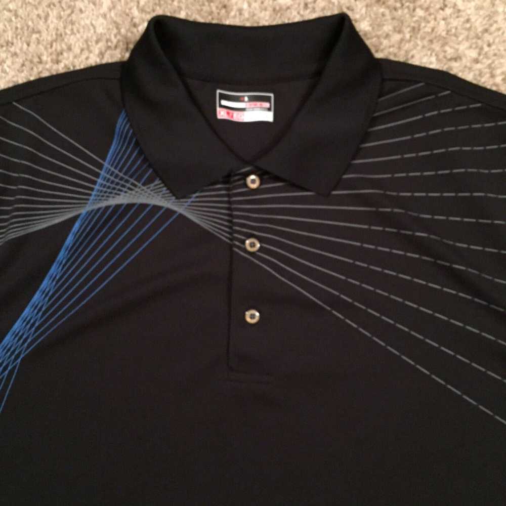 Vintage Grand Slam Polo Shirt Mens XL Black Geome… - image 3