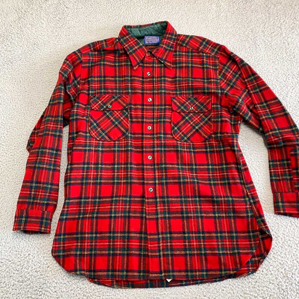 Pendleton Pendleton Flannel Shirt Mens XL Wool Re… - image 1