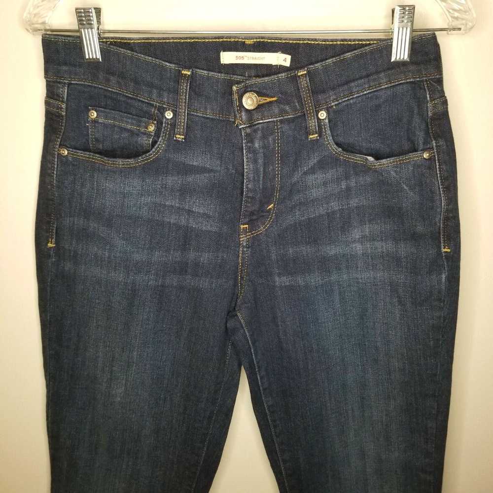 Levi's Levi 505 Womens Straight Blue Jeans Size 4 - image 2