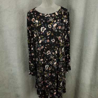 Loft Loft Dress Womens XL Floral Stretch Shift - image 1