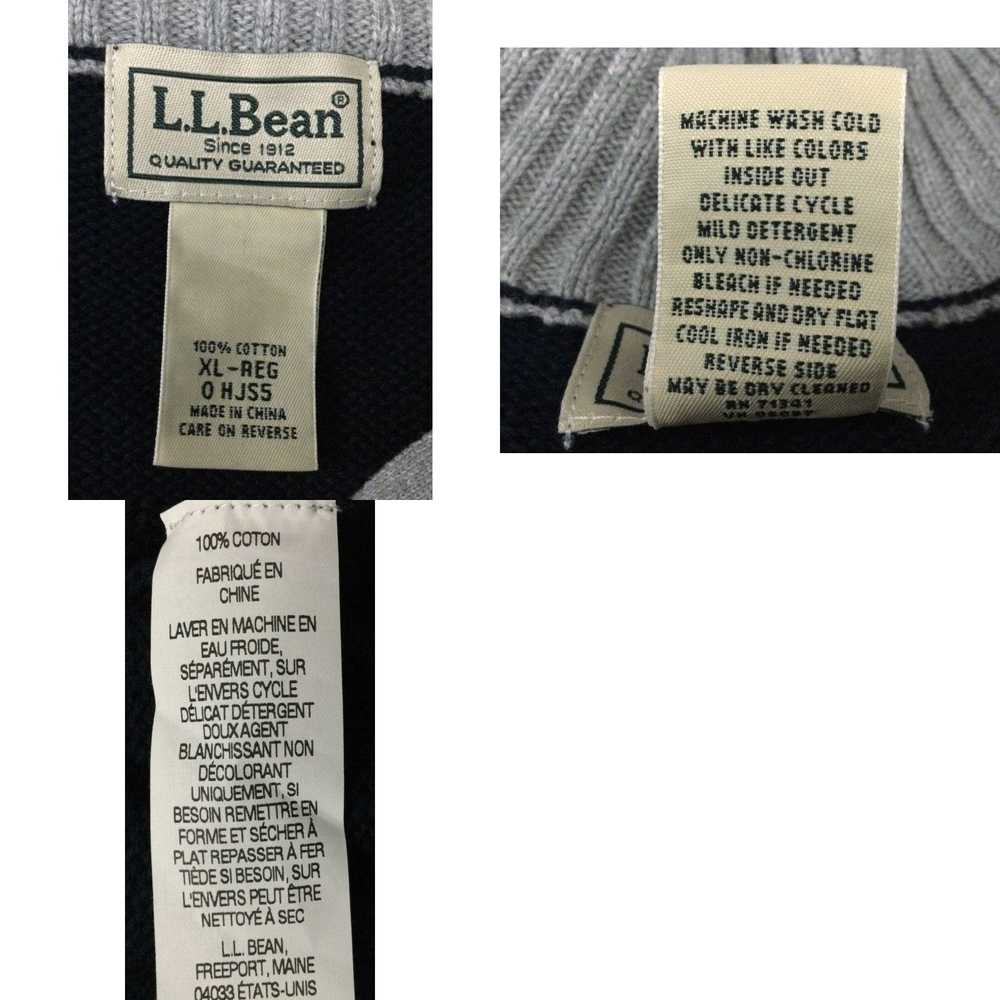 Vintage L.L.BEAN Mens XL 1/4 Zip Dark Blue Pullov… - image 4