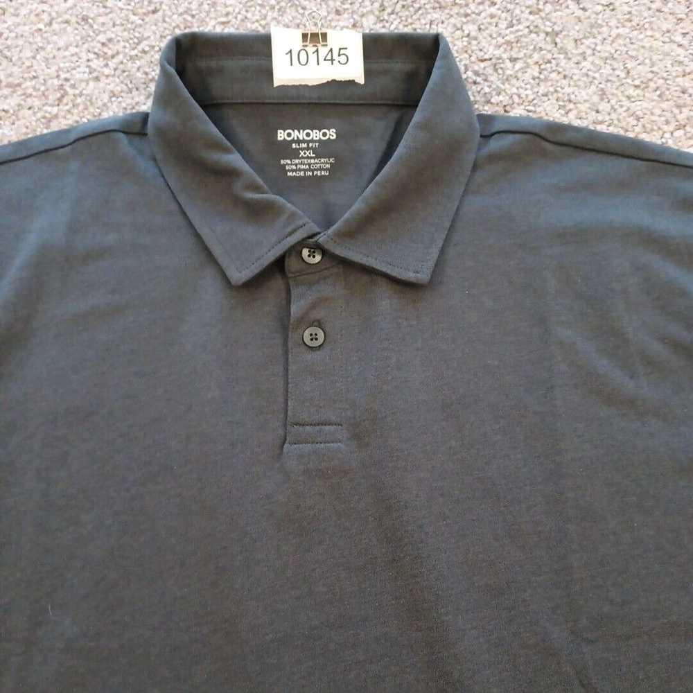 Bonobos Bonobos Polo Shirt Mens XXL Slim Solid Gr… - image 2